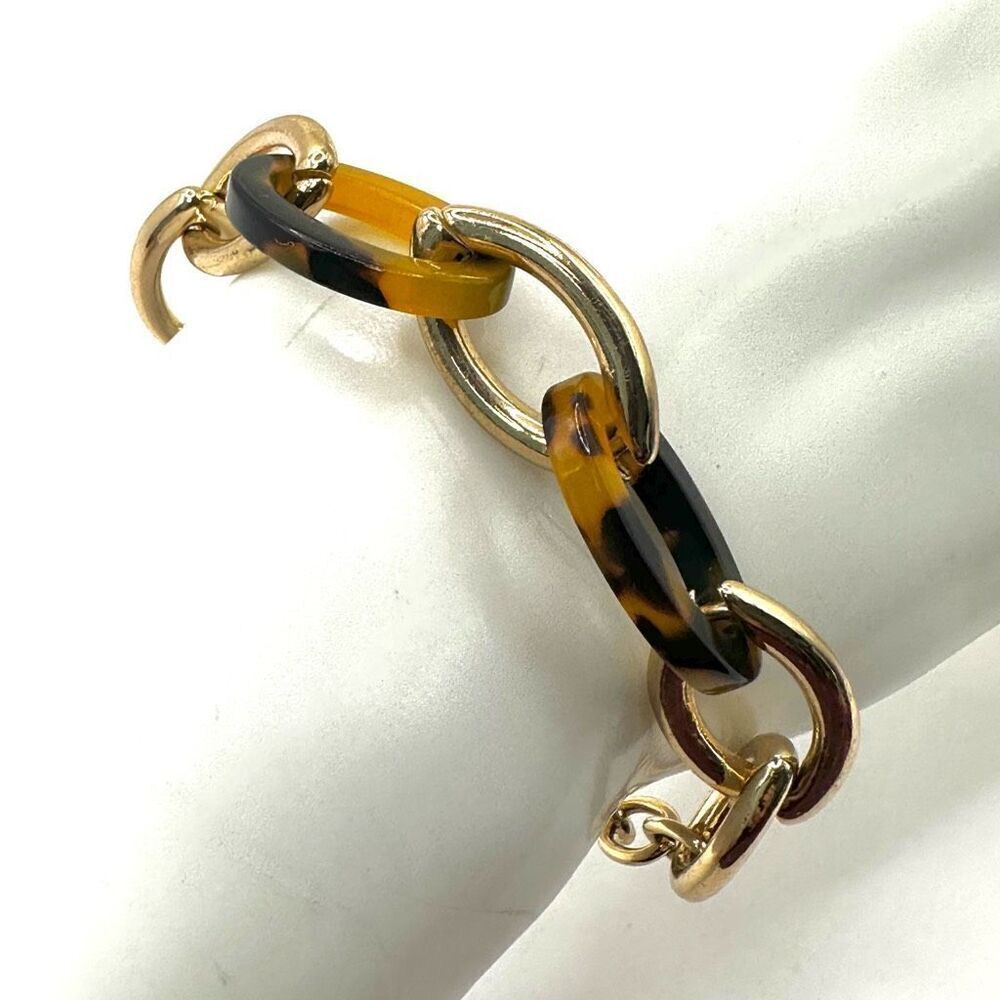 Avon gold tone Gold Coast link tortoise shell link bracelet